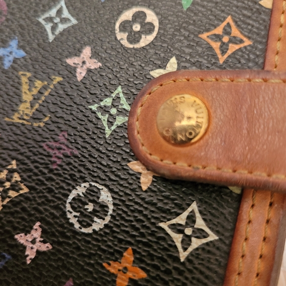 Auth 100% Louis Vuitton Multicolor Agenda PM Black Day planner cover - Picture 4 of 7